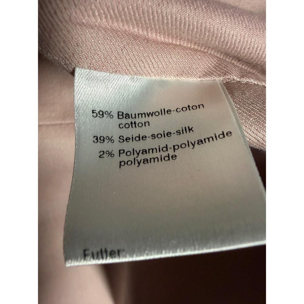 Akris Pink Silk Blend Open Front Blazer Jacket Made in Italy US 8 - Picture 5 of 9